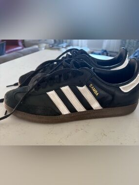 Woman’s Adidas Samba OG Black White Classic Leather Shoes